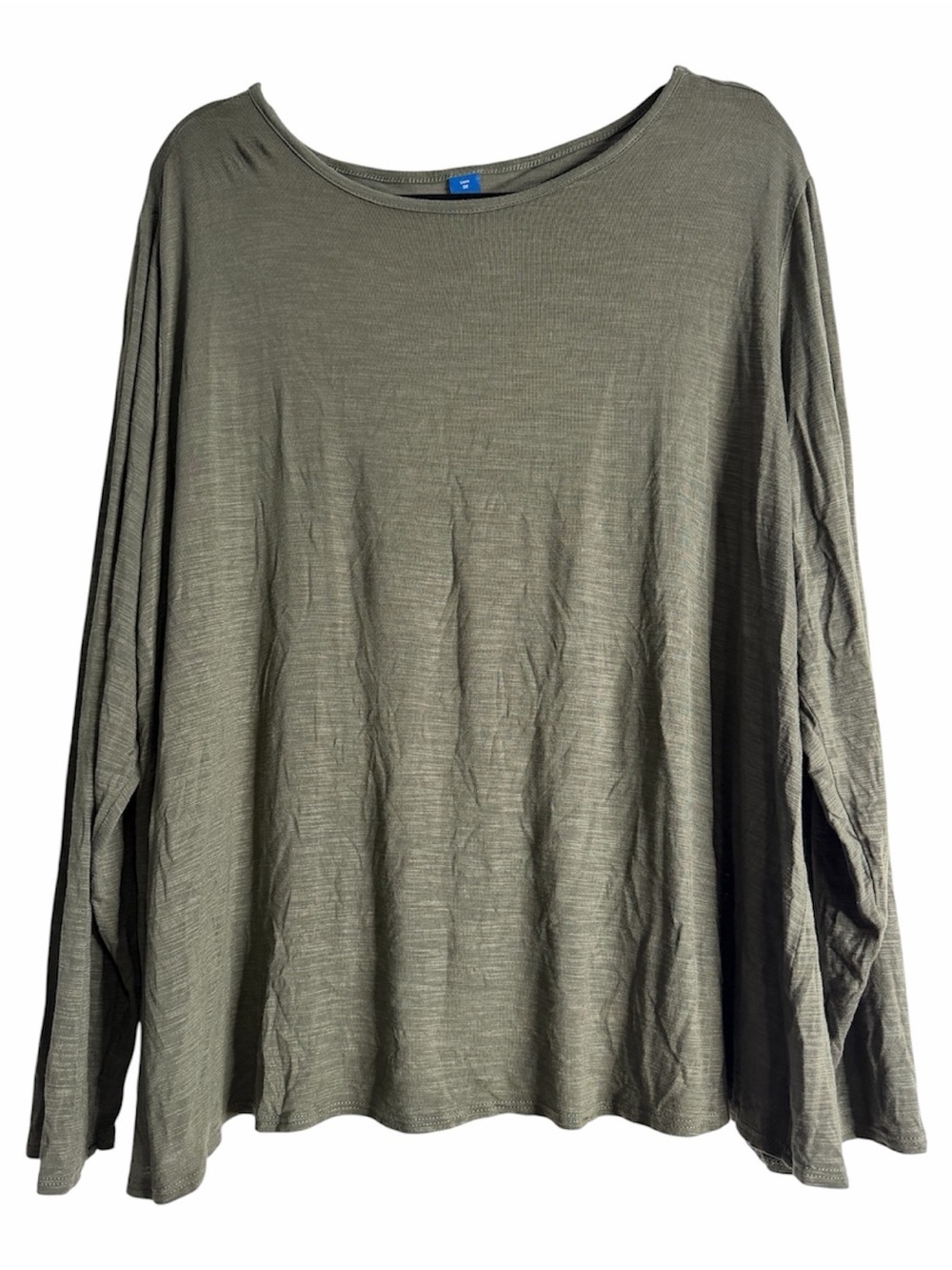 Old Navy Olive Long Sleeve Relaxed Top Size 2X Casual, Relaxedfit, Comfortable